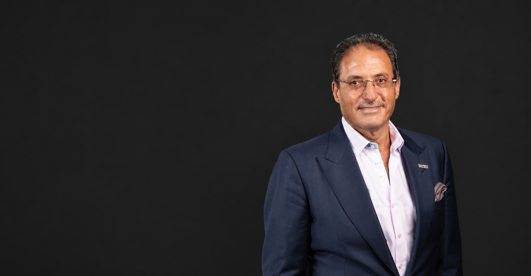 Portrait of Moafaq A. Al Gaddah, Emirati entrepreneur and founder of MAG Group Holding.